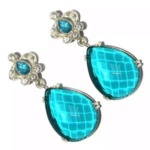 Blue Topaz Dangle Earrings